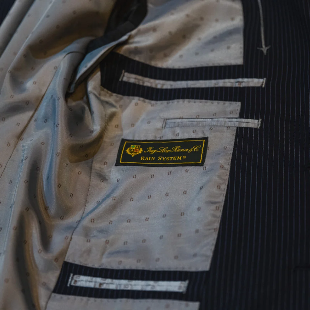 横浜テーラーナガサカ今回の生地はLoroPianaロロピアーナのRAIN SYSTEM