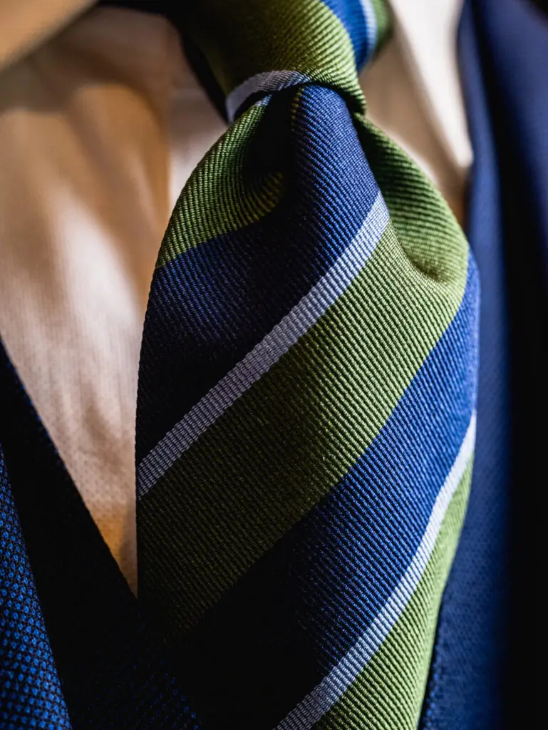 DORMEUIL ネイビー ネクタイ DORMEUIL SACKVILLE STREET ウール ソリッド 2colors