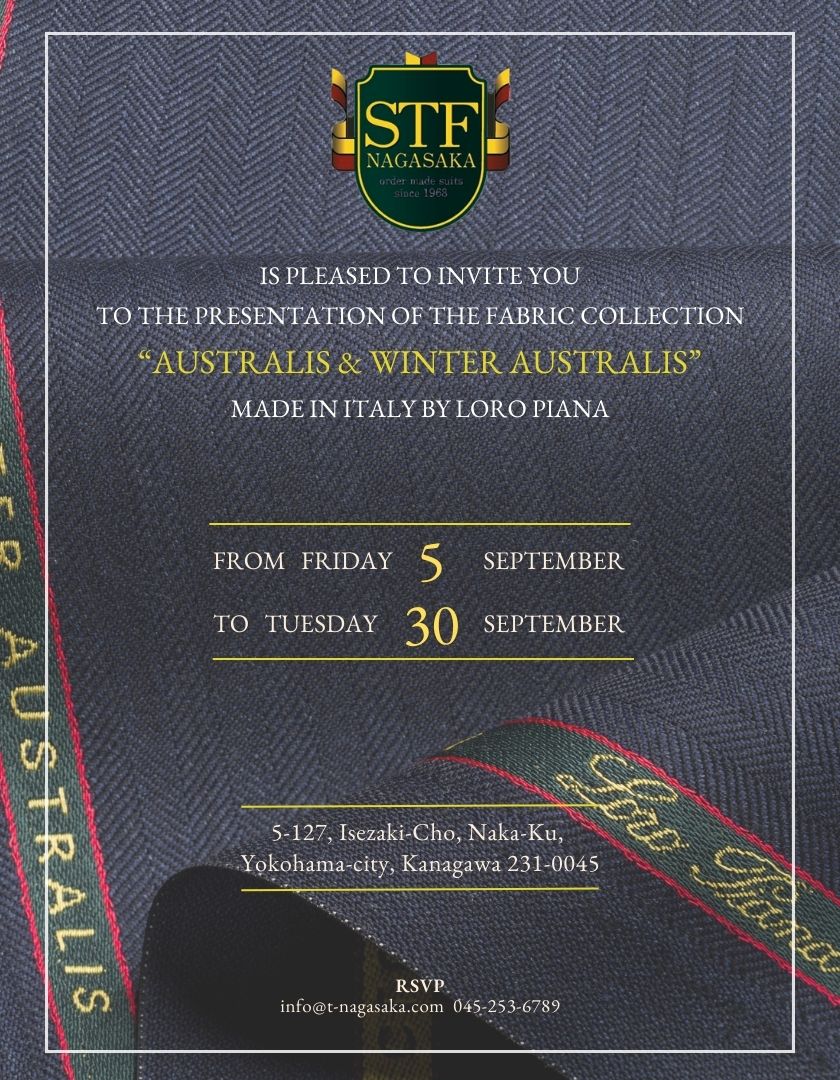 横浜テーラーナガサカロロ・ピアーナ新作生地 Australis® デビュー